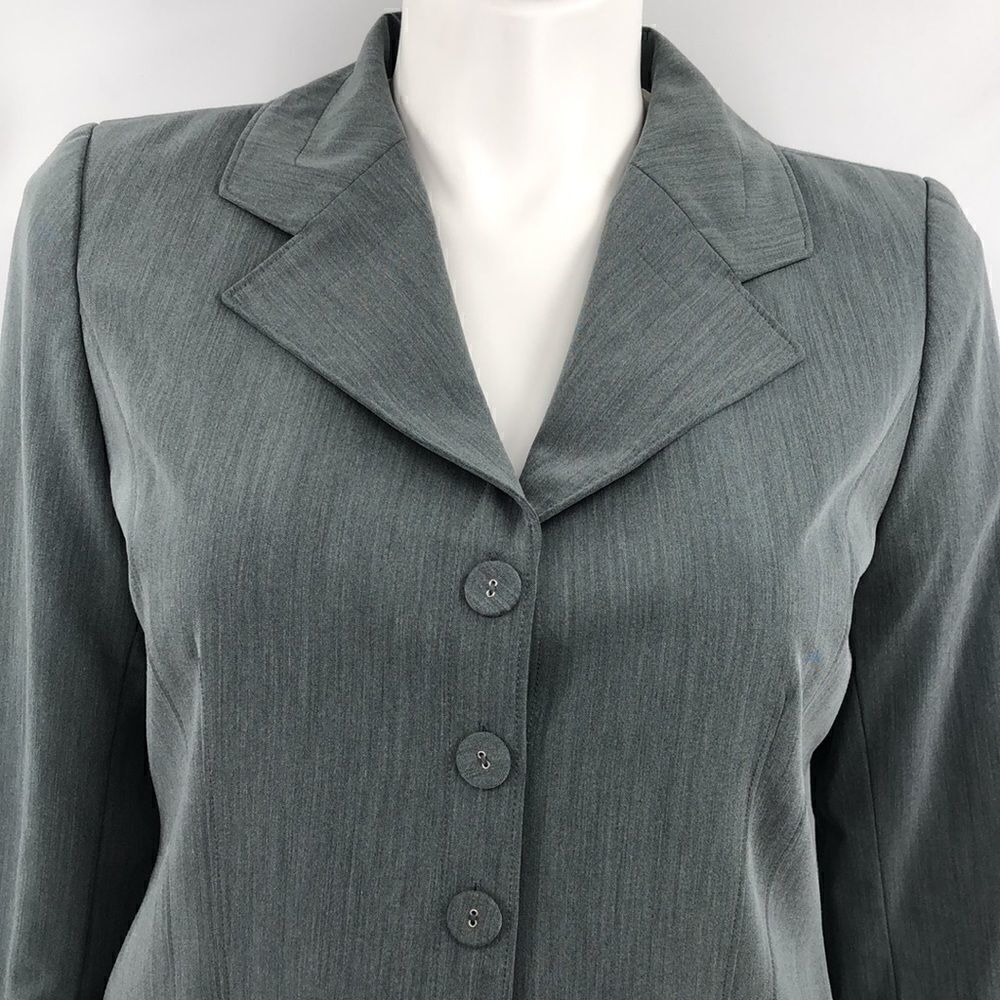 Pendletongraybutton Detailedstitchingblazer - image 2